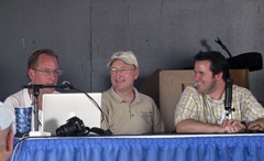 Steve, Stu and Bill laugh at a Tupperism